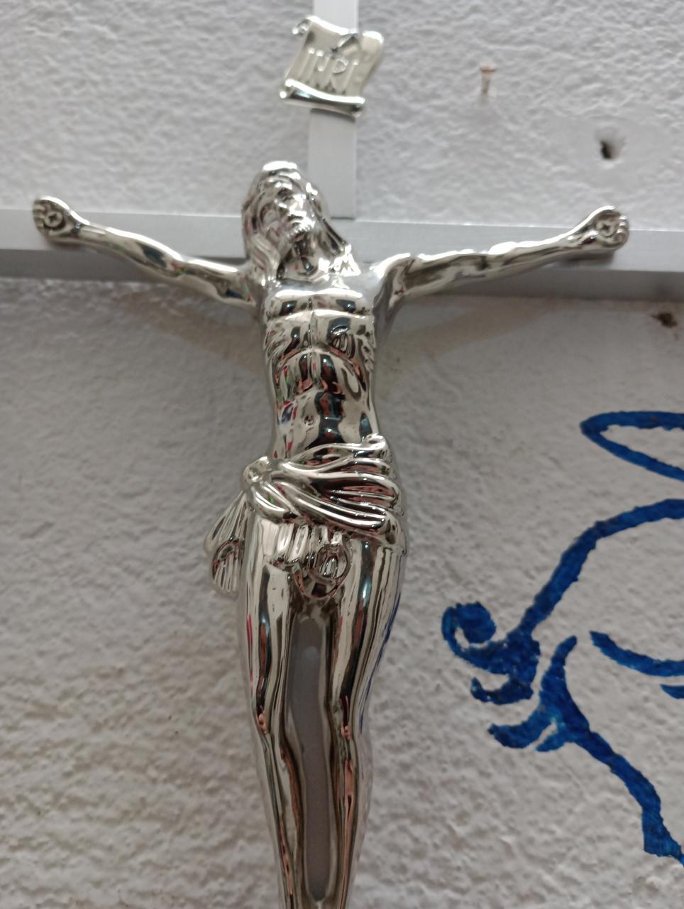 imagem de Crucifixo Metal Prata  0.50 cm