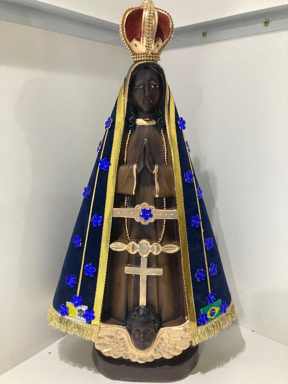 imagem de Nossa Senhora  Aparecida de gesso 50cm