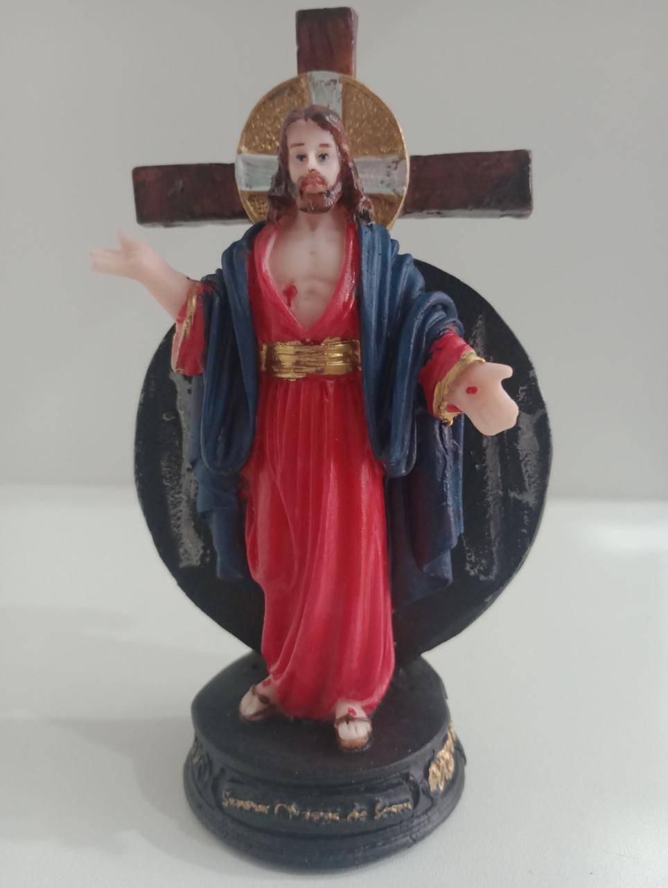 imagem de Jesus Santas Chagas Resina 13,5 cm