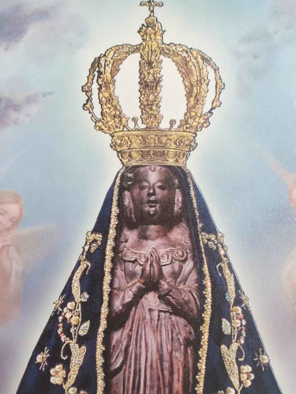 imagem de Quadro Nossa Senhora Aparecida 50 x 70 moldura 3 cm a Rainha do Brasil