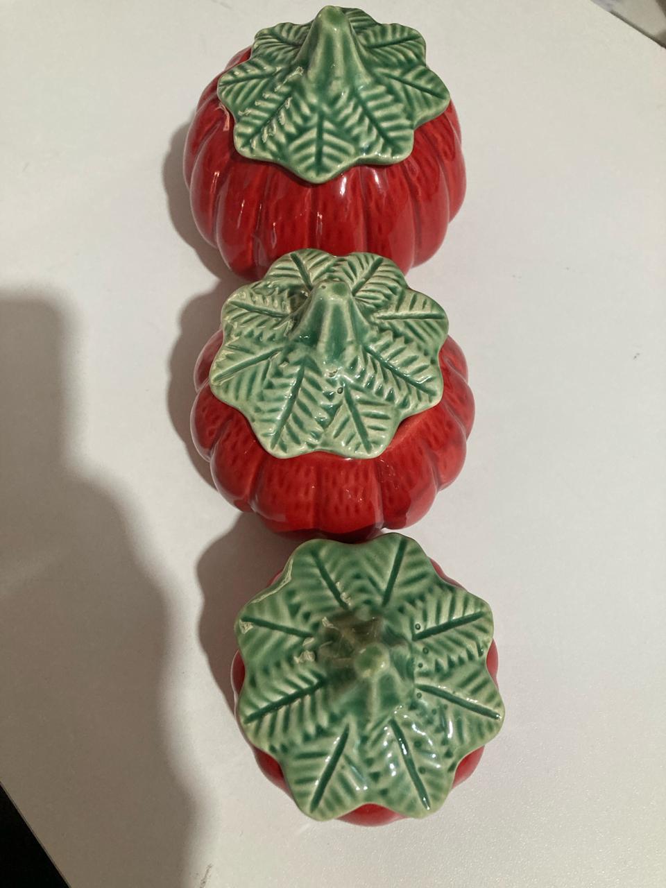 imagem de KIT 3 ABOBRINHA CERAMICA ENFEITE PARA COZINHA