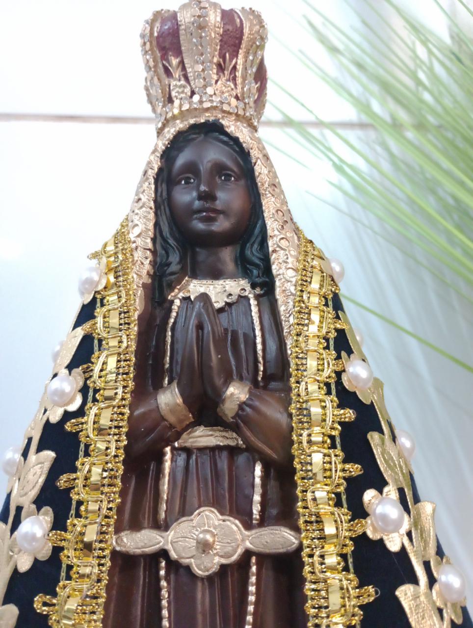 imagem de Nossa Senhora Aparecida de Gesso 40 centimetros