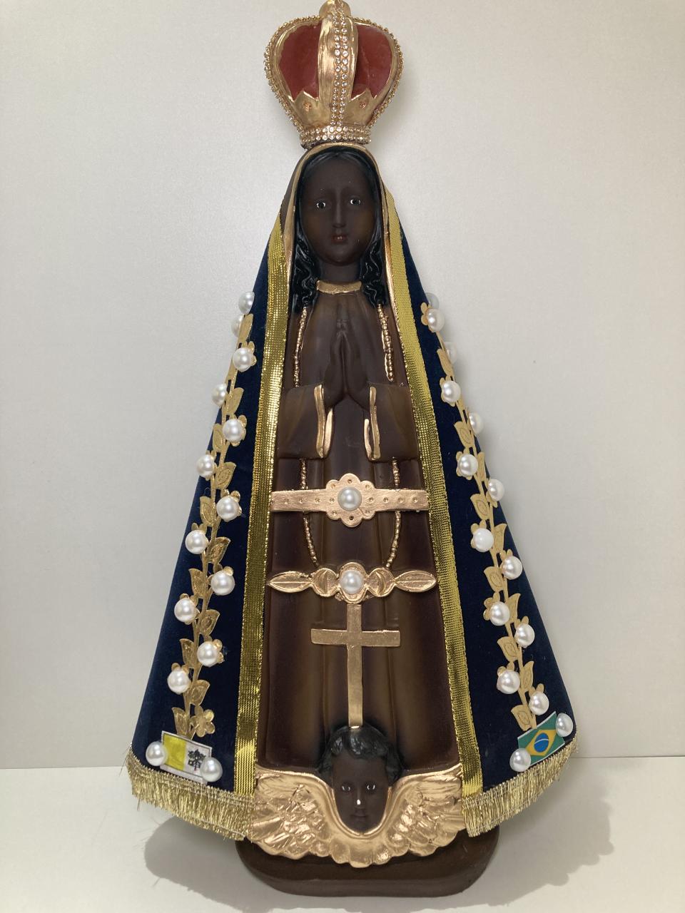 imagem de Nossa Senhora  Aparecida de gesso 50cm