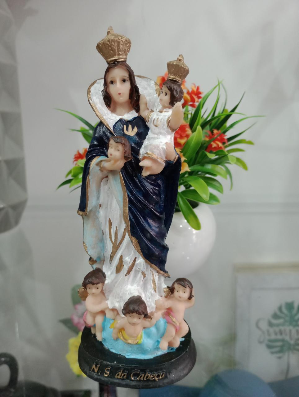 imagem de Nossa Senhora da Cabeça de Resina  15 centimetros