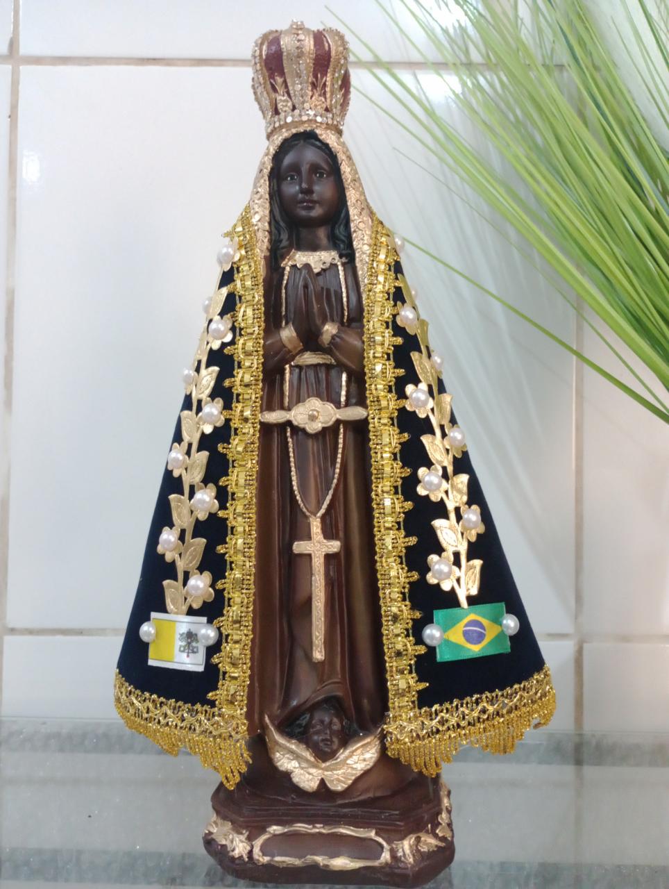 imagem de Nossa Senhora Aparecida de Gesso 40 centimetros