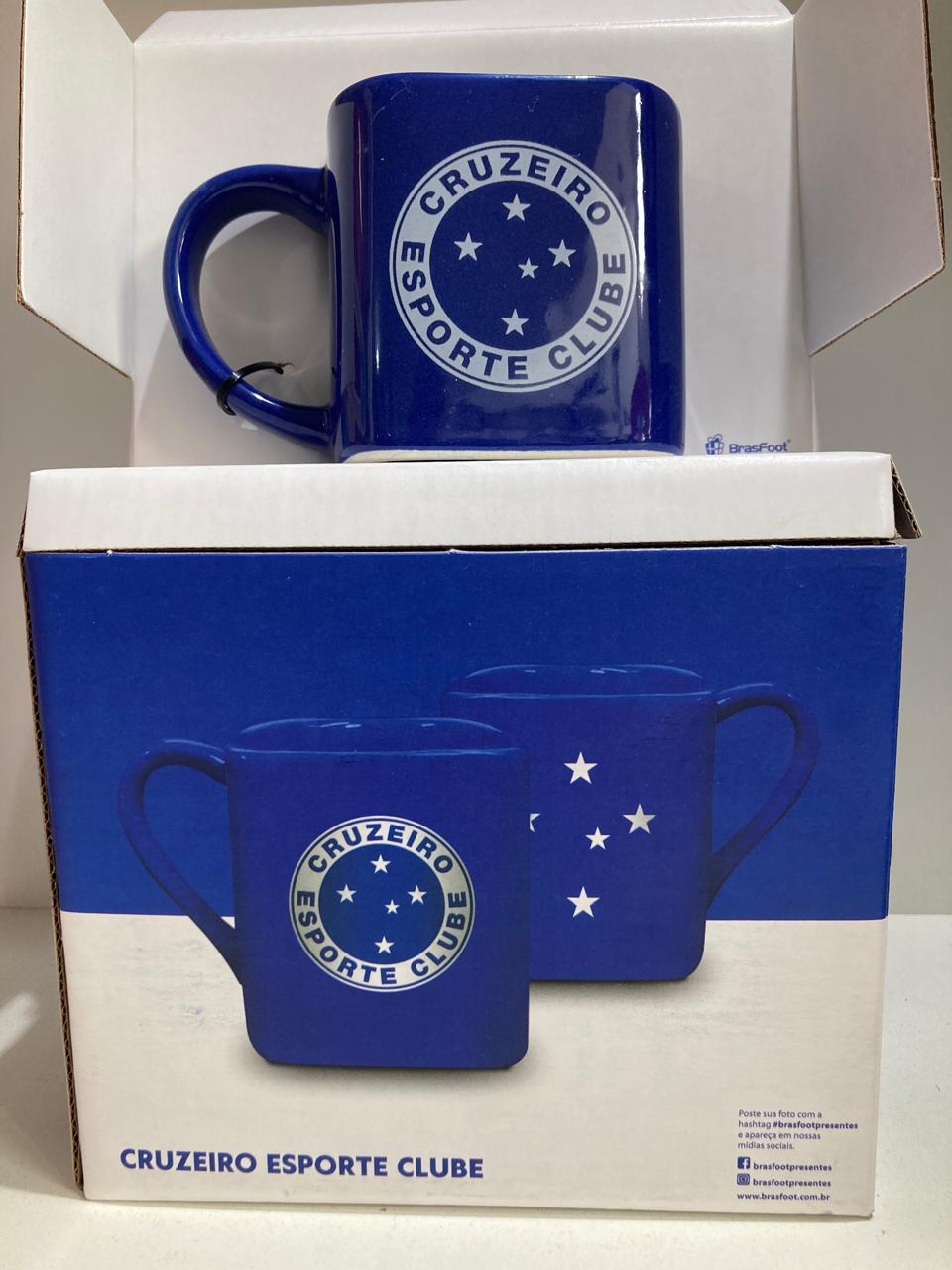 imagem de CANECA OFICIAL CRUZEIRO PORCELANA 220 ML QUADRADA