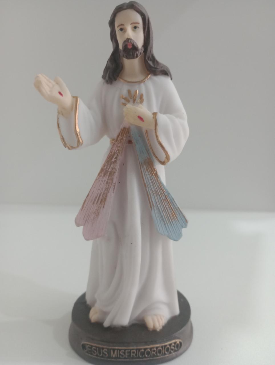 imagem de Jesus Misericordioso  Resina  15 cm