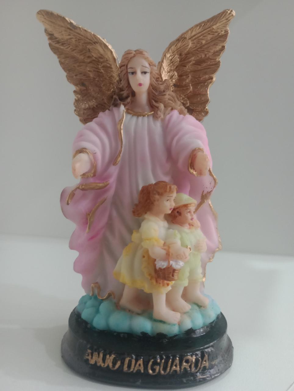 imagem de Anjo da Guarda Resina 12 cm Rosa