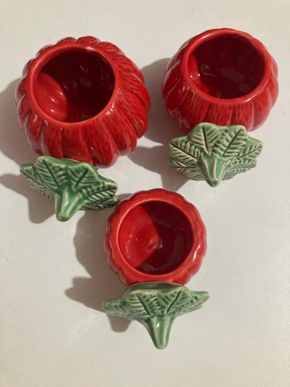 imagem de KIT 3 ABOBRINHA CERAMICA ENFEITE PARA COZINHA