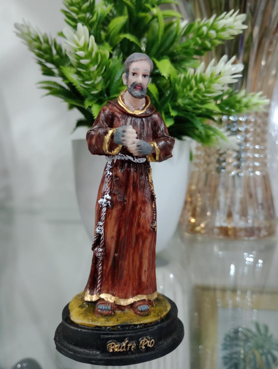 imagem de São Padre Pio Resina 12 cm