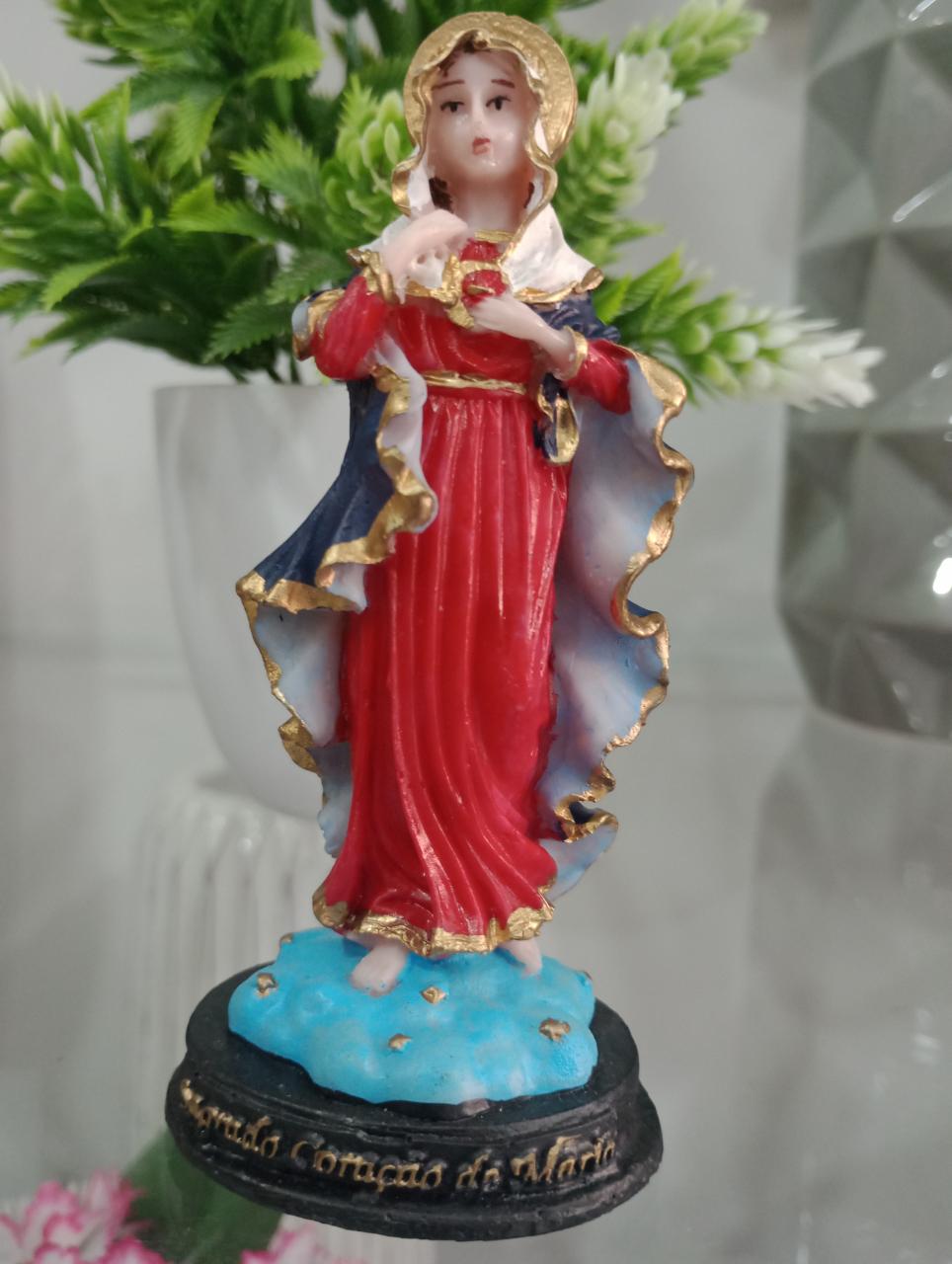 imagem de Sagrado Coração de Maria Resina 12 cm