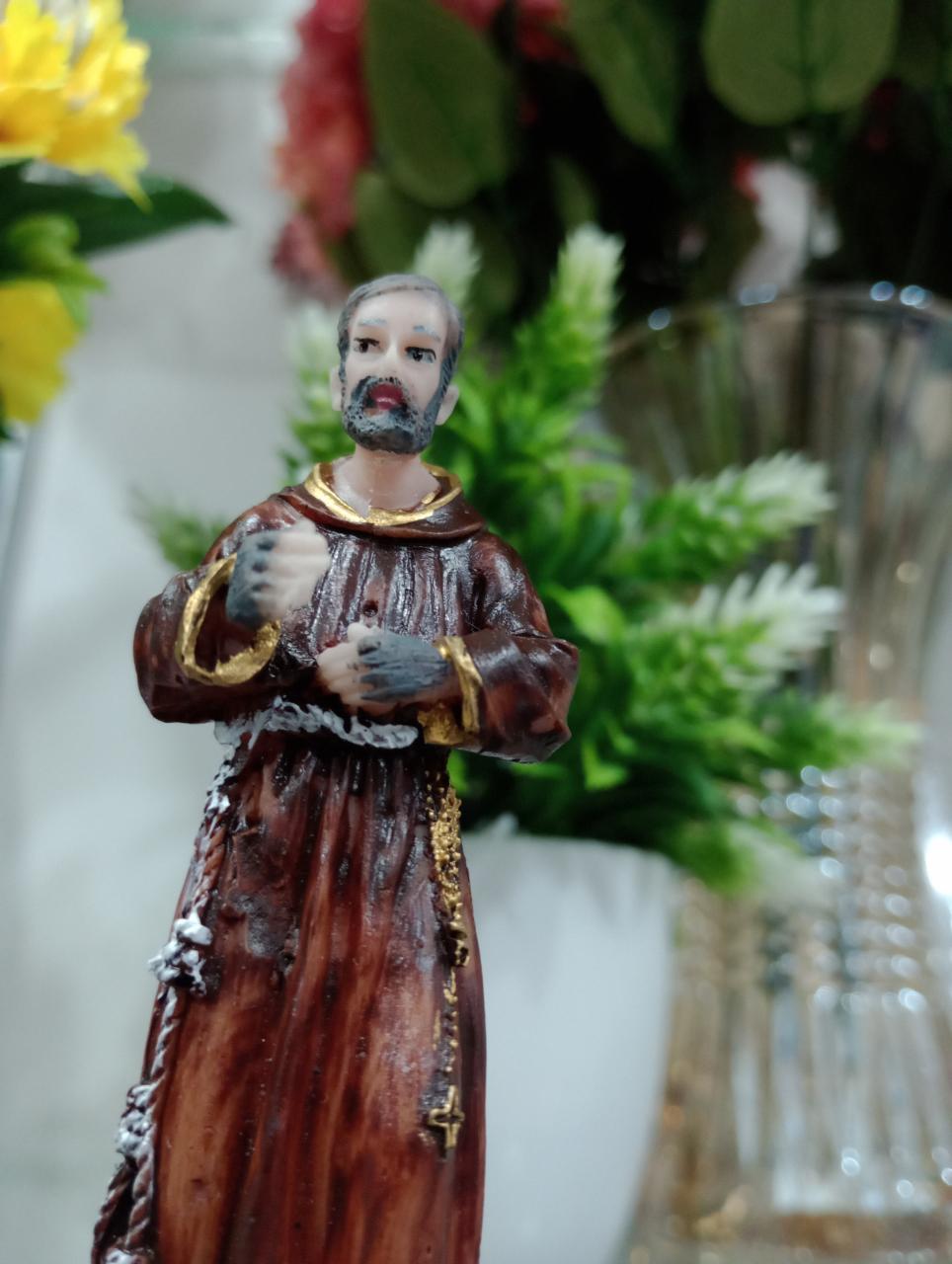 imagem de São Padre Pio Resina 12 cm