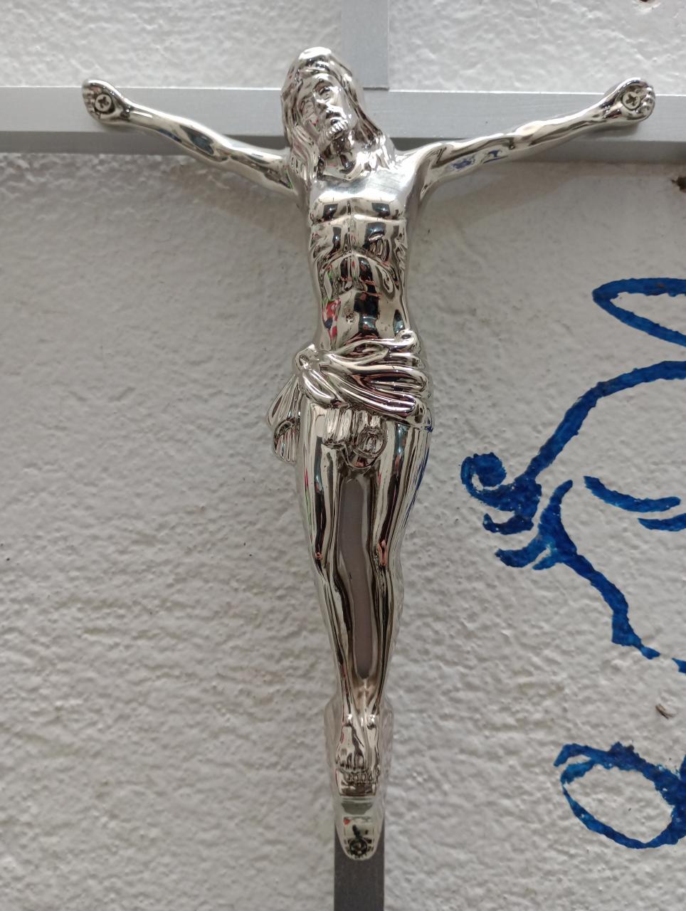 imagem de Crucifixo Metal Prata  0.50 cm