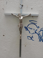 imagem de Crucifixo Metal Prata  0.50 cm